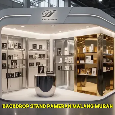 backdrop stand pameran malang murah